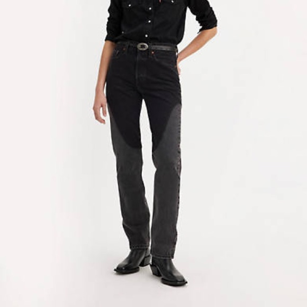 Levi's Women’s 501 black chap jeans